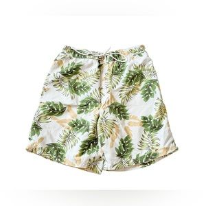 Caribbean Swimwear Botanical Tropical Palm Swim Trunks Size XL